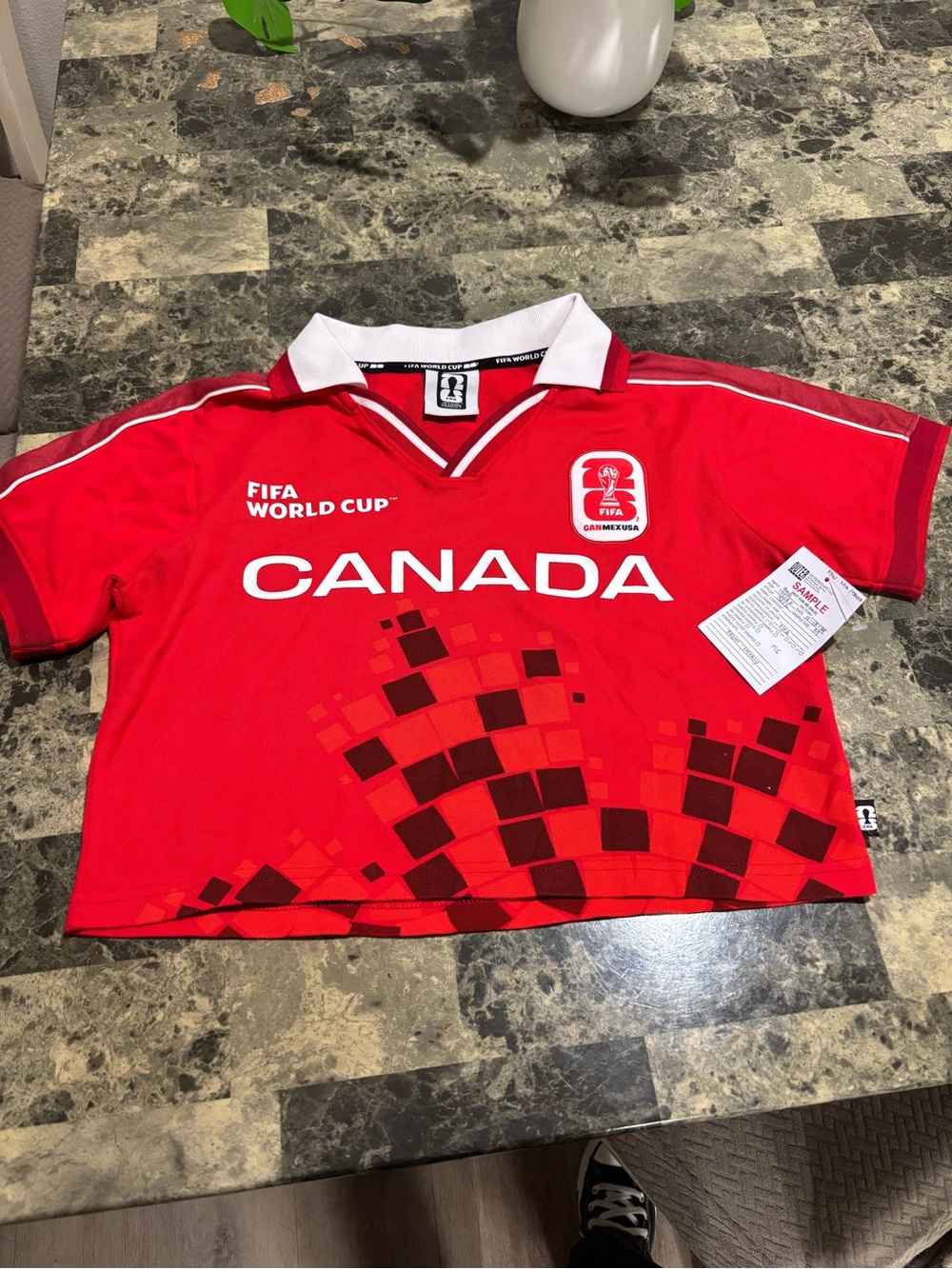 FIFA Worldcup Canada 2026 Red and White Polo T-shirt (sample)